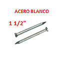 CLAVOS ACERO BLANCO  1 1/2"  -  (# 7 X 38 M/M)