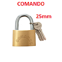 CANDADO   25MM    PLANO COMANDO