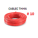 CABLE FLEXIBLE # 10 CABLEC ECON. THHN-FLEX ROJO  -  100 MTS