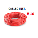 CABLE FLEXIBLE # 10 CABLEC INST.GPT ROJO  -  100 MTS