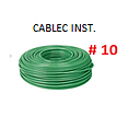 CABLE FLEXIBLE # 10 CABLEC INST.GPT VERDE  -  100 MTS