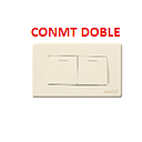 CONMUTADOR DOBLE 125/250V MARFIL AQUA MAVIJU (10 años garantía fab)