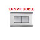 CONMUTADOR DOBLE 125/250V PLATEADO AQUA MAVIJU (10 años garantía fab)