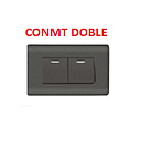 CONMUTADOR DOBLE 125/250V NEGRO AQUA MAVIJU (10 años garantía fab)