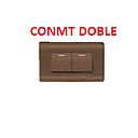 CONMUTADOR DOBLE 125/250V MADERADO AQUA MAVIJU (10 años garantía fab)