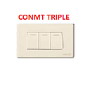 CONMUTADOR TRIPLE 125/250V MARFIL AQUA MAVIJU (10 años garantía fab)