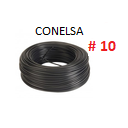 CABLE SOLIDO # 10  CONELSA NEGRO - 100 MT