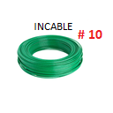 CABLE SOLIDO # 10  VERDE / AMARILLO - 10 MTS