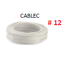 CABLE SOLIDO # 12  BLANCO - 5 MTS