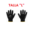 GUANTES NEGROS PALMA NITRILO  -  COMANDO  TALLA L
