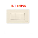INTERRUPTOR TRIPLE 125/250V MARFIL AQUA MAVIJU