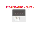 INTERRUPTOR "4 ESPACIOS" NEGRO AQUA MAVIJU + CAJETIN