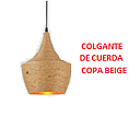LAMPARA COLGANTE DE CUERDA COPA BEIGE (IL010721)