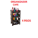 ORGANIZADOR RATAN 4 PISOS CAFE