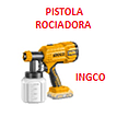 PISTOLA ROCIADORA + BATERIA + CARGADOR INGCO 1 AÑO DE GARANTIA FAB