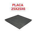 PLACA METALICA DE 25 X 25 X 6