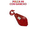 POLEA DE HIERRO #4 CON GANCHO (1000KG)
