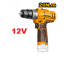 TALADRO INALAMBRICO 3/8 12V 20N.M + BATERIA 1.5AH (1 AÑO GARANTIA FAB)