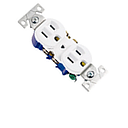 TOMA DOBLE EATON BLANCO POLARIZADO  -  P/CAJETIN