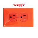 TOMA DOBLE WEGGO POL NARANJA  -  P/CAJETIN