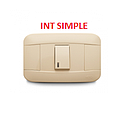 INTERRUPTOR VETO PLATA BEIGE / 1 SERVICIO