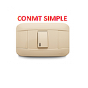 CONMUTADOR VETO PLATA BEIGE / 1 SERVICIO