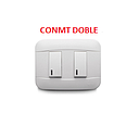 CONMUTADOR VETO PLATA BLANCO / 2 SERVICIOS