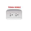 TOMA DOBLE  VETO PLATA BLANCO POLARIZADO