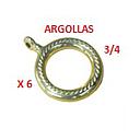 ARGOLLAS PARA CORTINA 3/4 (6 UND)