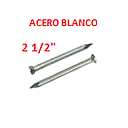 [ACEROBLANCO-130] CLAVOS ACERO BLANCO  2 1/2"  -  (# 7 X 65 M/M)