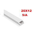 [CANALETA-200] CANALETA 20X12 SIN ADHESIVO DX BLANCA (2MTS)