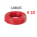 [CS-055] CABLE SOLIDO # 10 CABLEC ROJO