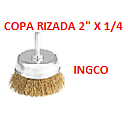 [DD-600] GRATA COPA RIZADA 2 X 1/4 INGCO (WB30501)