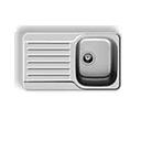 [FREG-105] FREGADERO EMPOTRABLE 1 POZO FALDON DERECHO (80X50)