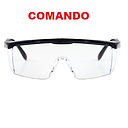 [GAFA-210] GAFAS TRANSPARENTE MANGO NEGRO COMANDO