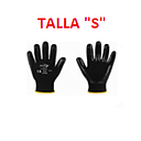 [GUANTE-200] GUANTES NEGROS PALMA NITRILO  -  COMANDO  TALLA S