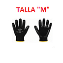 [GUANTE-205] GUANTES NEGROS PALMA NITRILO  -  COMANDO  TALLA M