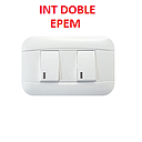 [INTE-101] INTERRUPTOR DOBLE C/P BLANCO  -  EPEM@