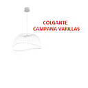 [LAMP-511] LAMPARA COLGANTE CAMPANA VARILLAS BLANCO (IL010758)