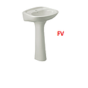 [LAV-090] LAVABO BLANCO FERRARA/ PEDESTAL FV (211-BL)