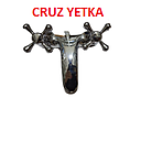 [LAVABO-505] MEZCLADORA LAVABO MANIJA CRUZ YETKA (125043)