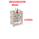 [ORGA-201] ORGANIZADOR RATAN 3 PISOS BEIGE