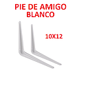 [PA10X12BLANCO] PIE DE AMIGO (UN PAR) 10 X 12 BLANCO