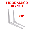 [PA8X10BLANCO] PIE DE AMIGO (UN PAR) 8 X 10 BLANCO
