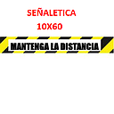 [SE-050] SEÑALETICA MANTENGA LA DISTANCIA 60X10CMTS