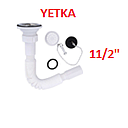 [SIFON-210] SIFON FLEXIBLE ACORDEON PARA FREGADERO 11/2" YETKA (125.805)