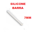 [SILICON-030] SILICONE BARRA 7MM X 12 TRANSP/DELG