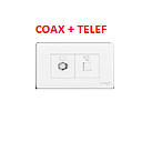 [TOMACO-851] TOMACO COAXIAL + TELEFONO BLANCO AQUA MAVIJU