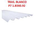 [TRASLU-111] TRASLUCIDO P7 BLANCO 1.83 X 0.92 MTRS POLICARBONATO