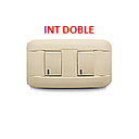 [VB-002] INTERRUPTOR VETO PLATA BEIGE / 2 SERVICIO